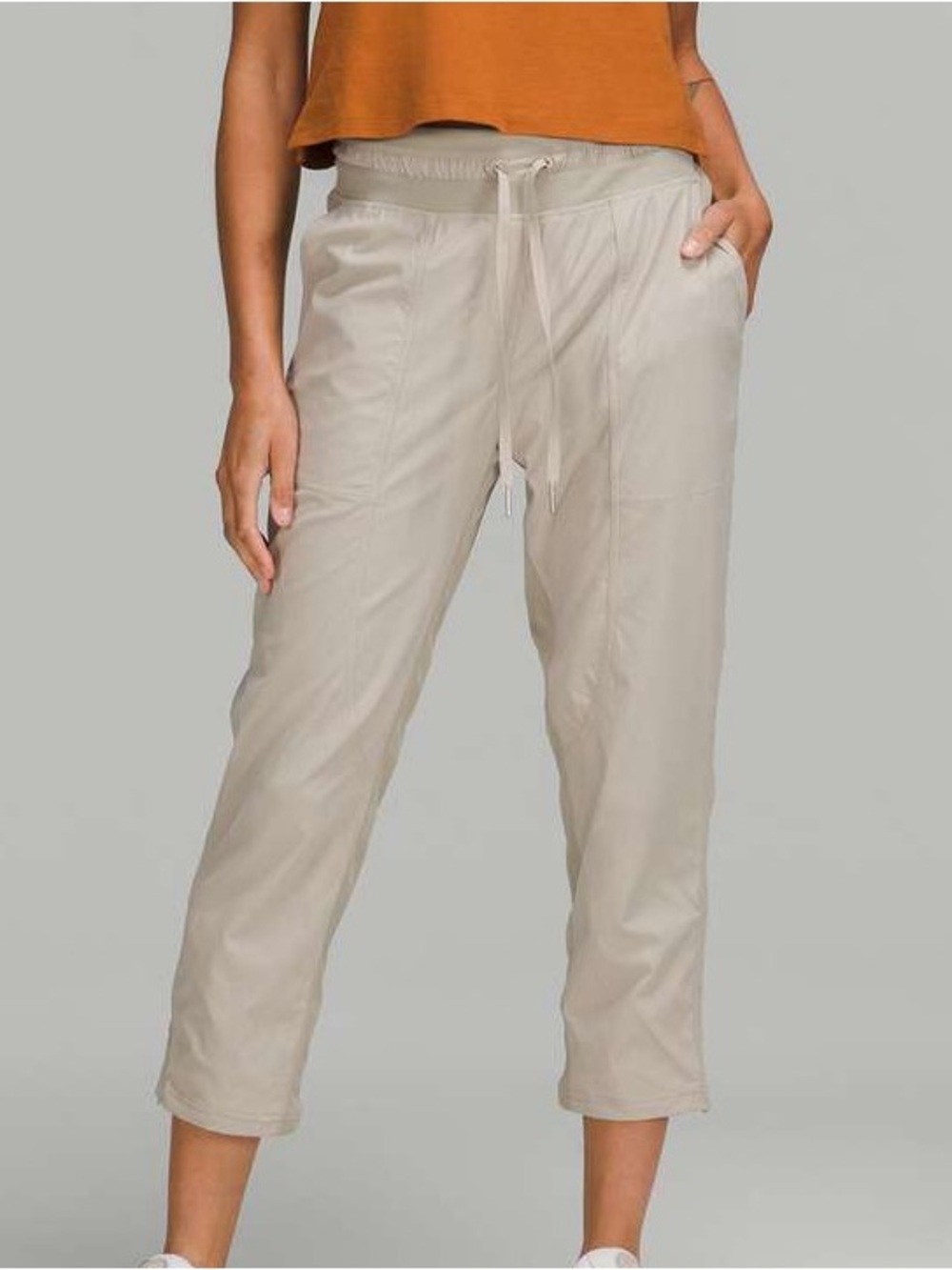Lululemon Dance Studio Mid-Rise Crop - Raw Linen